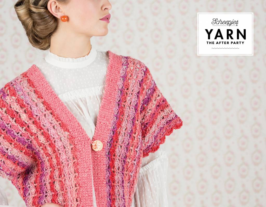 Scheepjes AP Yarn afterparty 16 Coral Dream Cardigan