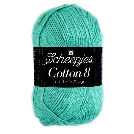 Scheepjes Cotton 8 - 665 - licht blauw/groen