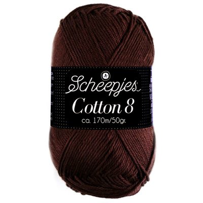Scheepjes Cotton 8 - 657 - donkerbruin