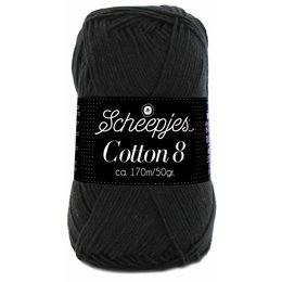 Scheepjes Cotton 8 - 515 - zwart