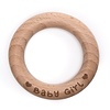 Bijtring hout "Baby girl"