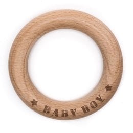 Durable Bijtring hout "Baby boy"