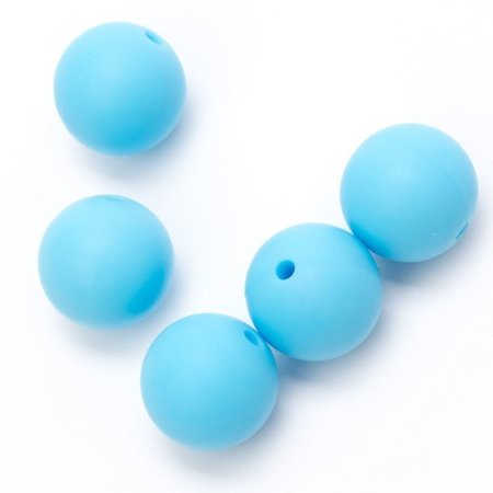 Durable Siliconen kralen 15 mm Turquoise (298)