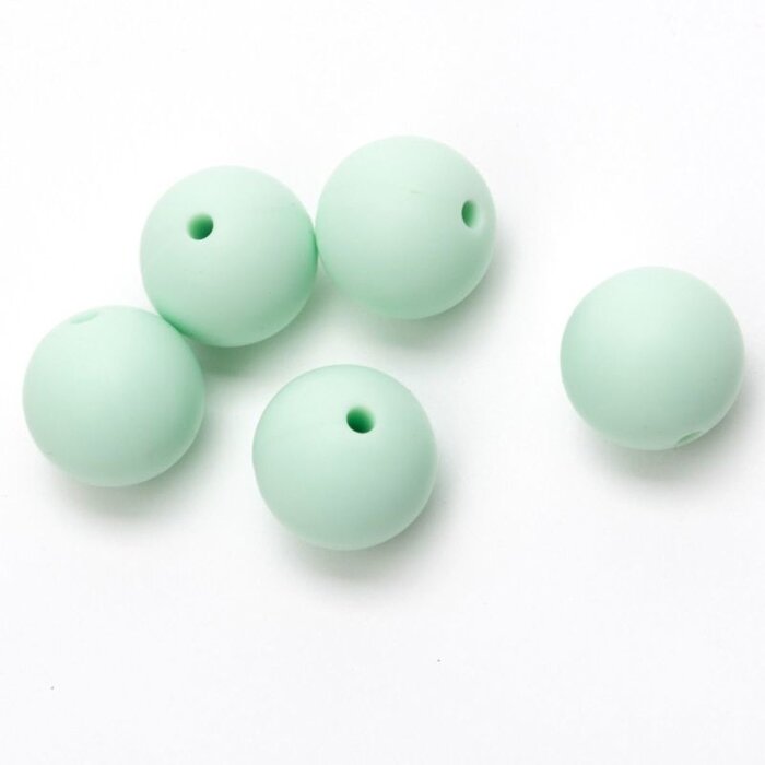 Durable Siliconen kralen 15 mm Zachtgroen (369)