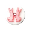 Knoop roze 14 mm konijntjes (0090)