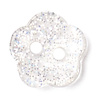 Knoop glitter bloem 17 mm (0412)