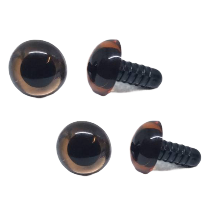 Veiligheidsogen bruin transparant