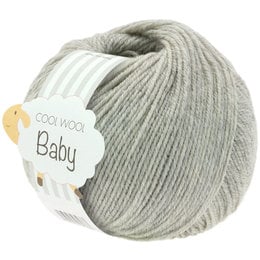 Lana Grossa Cool Wool Baby 206 - Licht Grijs Gemêleerd