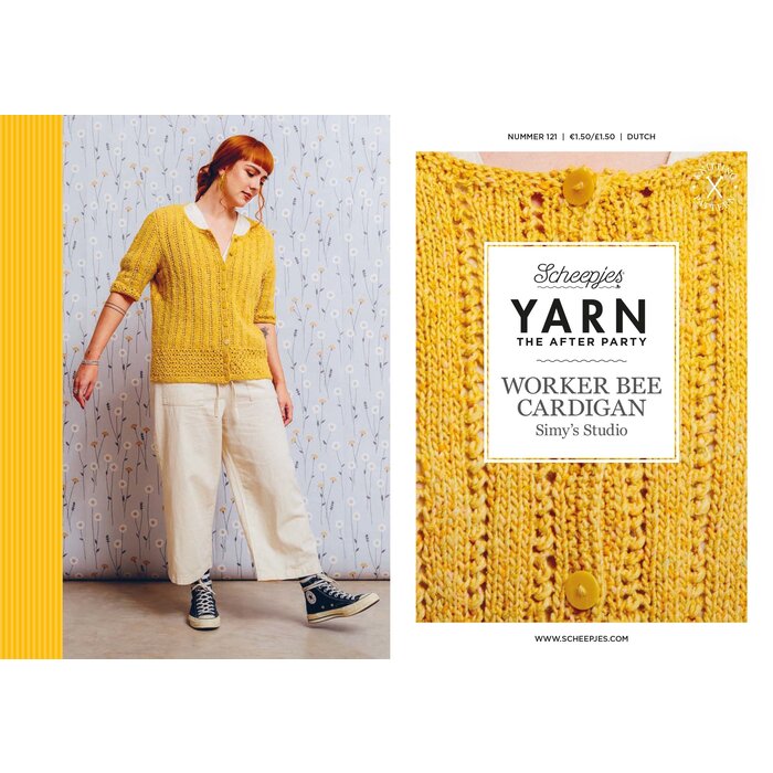 Scheepjes AP Yarn afterparty 121: Worker Bee Cardigan
