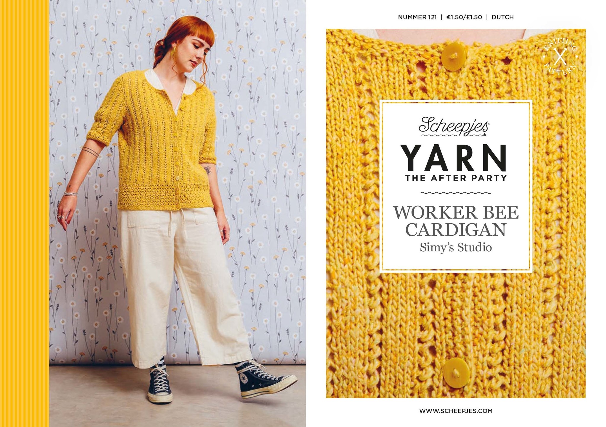 Scheepjes AP Yarn afterparty 121: Worker Bee Cardigan