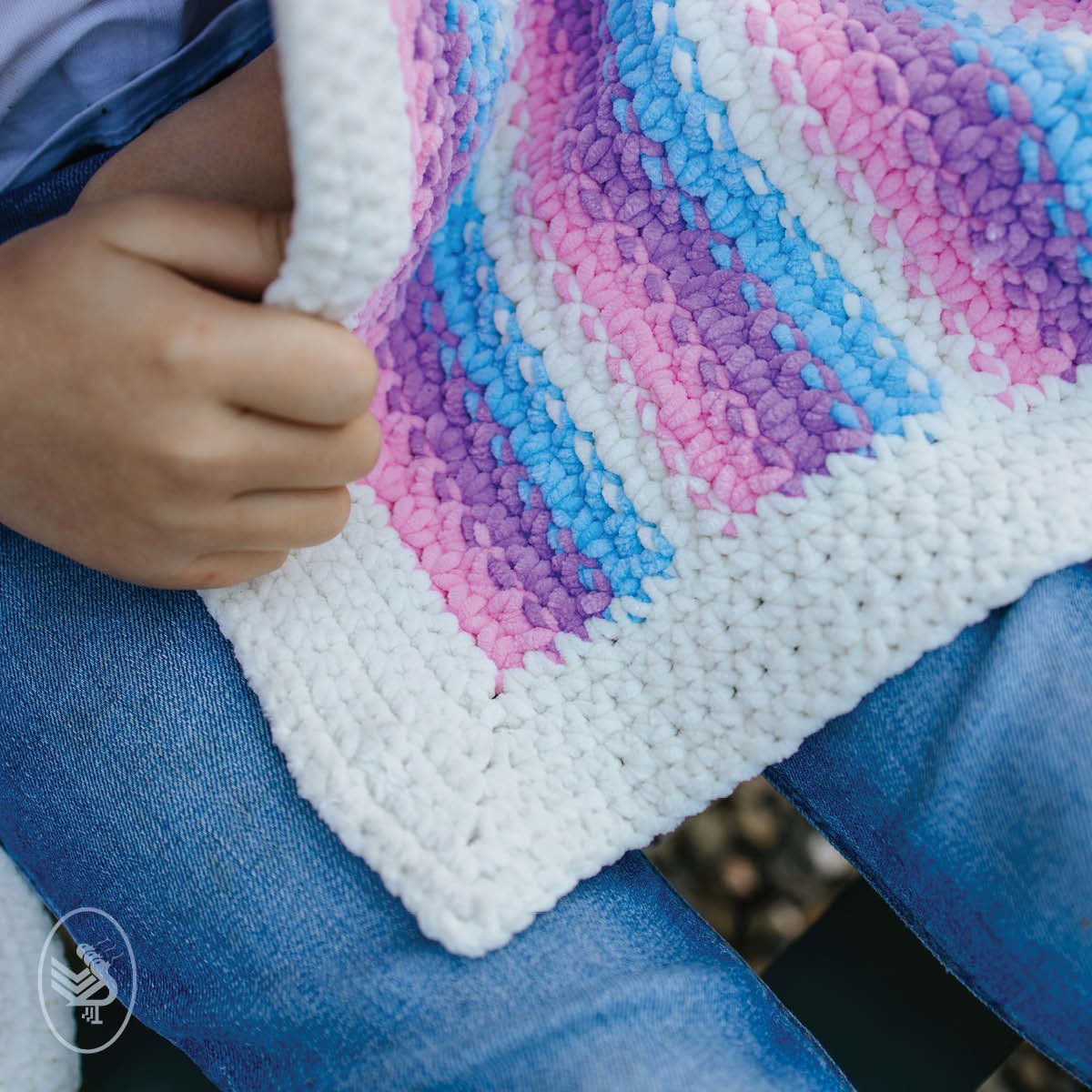 Durable Haakpakket Happy Unicorn Stripes Blanket