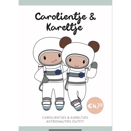 Caro's Atelier Haakpatroon Astronauten  outfit Carolientje & Kareltje (boekje)