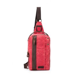 Della Q Canvas Mini messenger tas  - Zalm