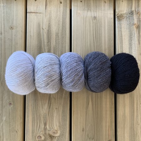 Lana Grossa Colourblock Sjaal Ecopuno - Shades of Grey