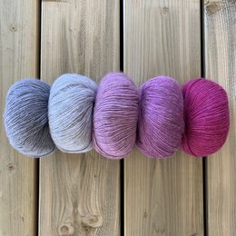 Lana Grossa Colourblock Sjaal Ecopuno - Shades of Purple