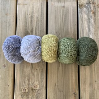 Lana Grossa Colourblock Sjaal Ecopuno - Shades of Green