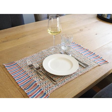 Durable Knooppakket: Peach and Blue Placemat