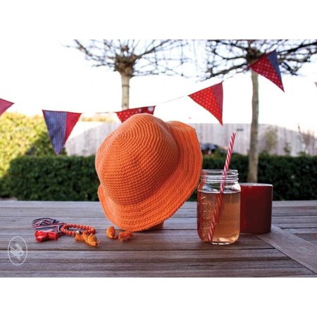 Durable Haakpatroon: Orange Bucket Hat