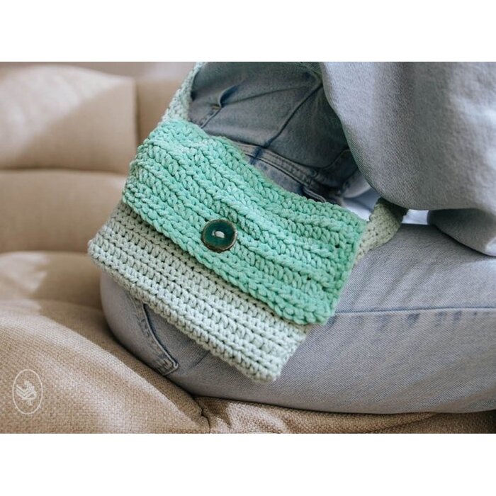 Durable Haakpatroon: Seafoam Clutch Bag