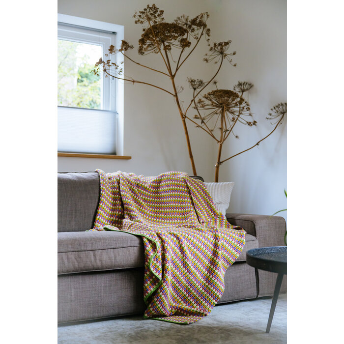 Durable Haakpatroon: Comfy Granny Stripe Blanket