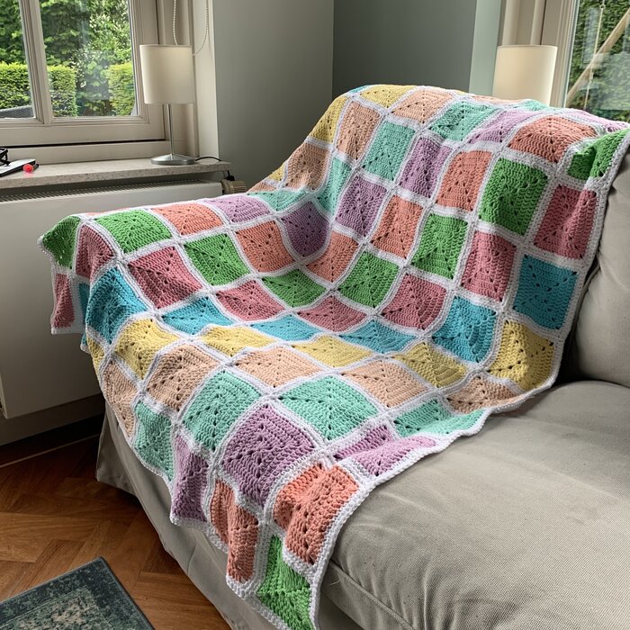 Caro's Atelier Haakpatroon Diagonale Blokkendeken (digitaal)