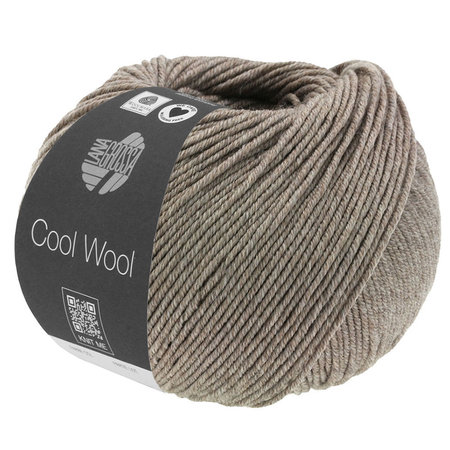 Lana Grossa Cool Wool 1421 - Grijs Bruin Gemêleerd