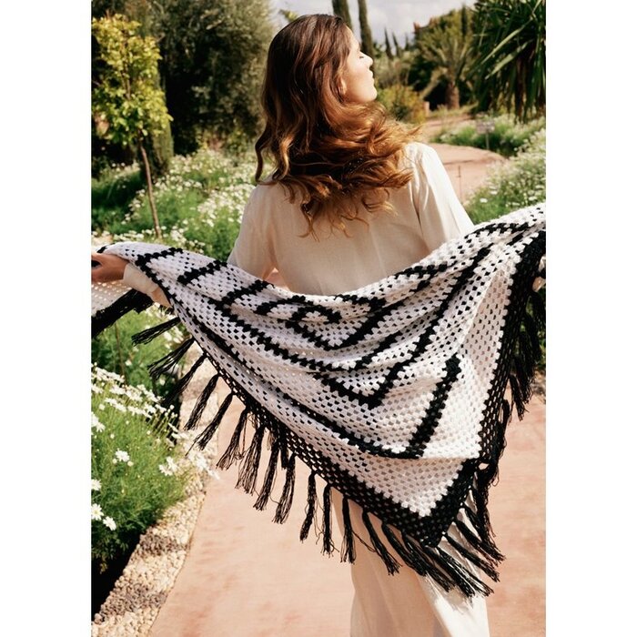 Lana Grossa Haakpakket: Vierkante schouderdoek Ecopuno (H5-05)