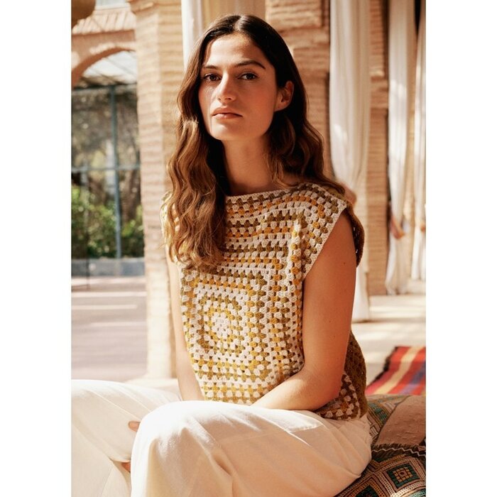 Lana Grossa Haakpakket: Vierkant topje met boothals Ecopuno (H5-17)