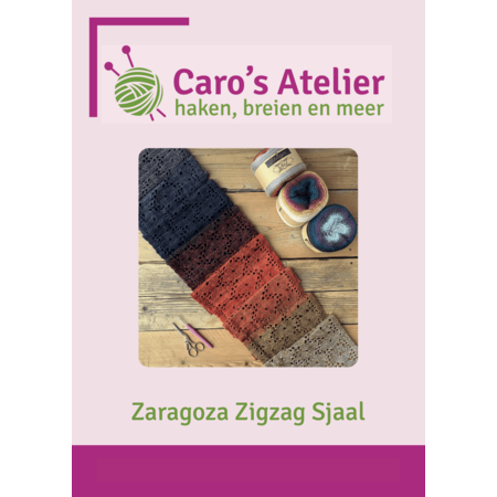Caro's Atelier Haakpatroon Zaragoza Zigzag Sjaal (digitaal)