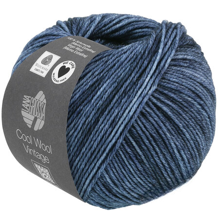 Lana Grossa Cool Wool Vintage 7366 - Donkerblauw