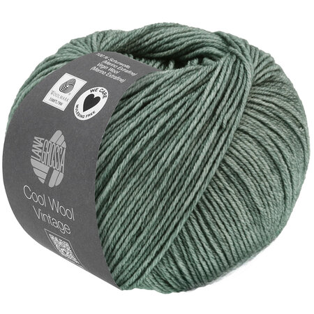 Lana Grossa Cool Wool Vintage 7368 - Groengrijs