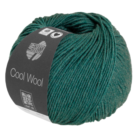 Lana Grossa Cool Wool 1425 - Donkergroen Gemêleerd