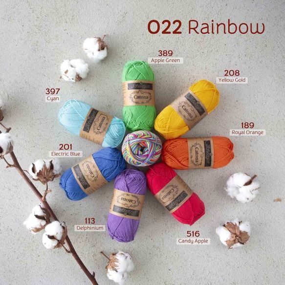Scheepjes Catona Chroma 022 Rainbow