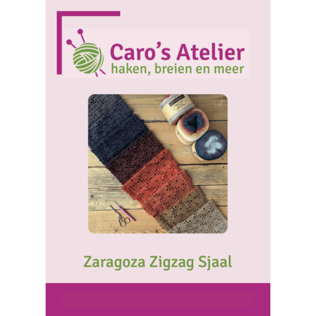 Caro's Atelier Haakpatroon Zaragoza Zigzag Sjaal (boekje)