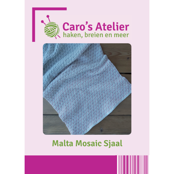 Caro's Atelier Haakpatroon: Malta Mosaic Sjaal (boekje)