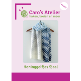 Caro's Atelier Haakpatroon  Honinggolfjes sjaal (digitaal)