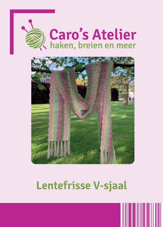 Caro's Atelier Haakpatroon Lentefrisse V-sjaal