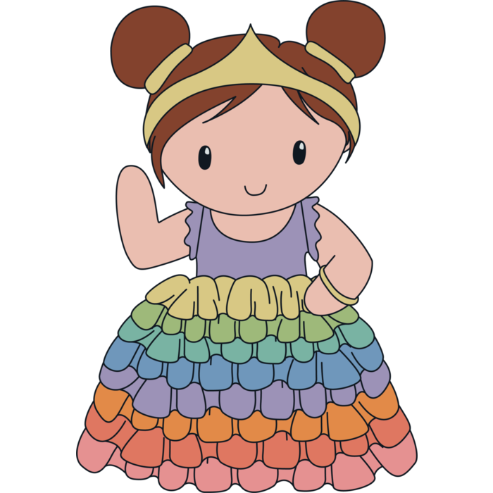 Caro's Atelier Haakpatroon Regenboog Prinses Outfit Carolientje (digitaal)