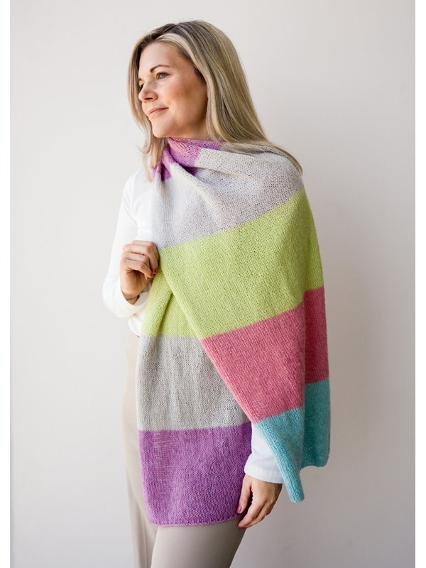 Lana Grossa Breipakket: Sjaal Ecopuno colourblock (8-22)