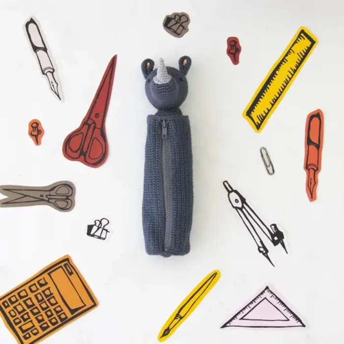 Scheepjes Haakpatroon: Etui Neushoorn