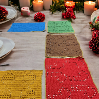 Caro's Atelier Haakpatroon: Kerst Placemats (digitaal)