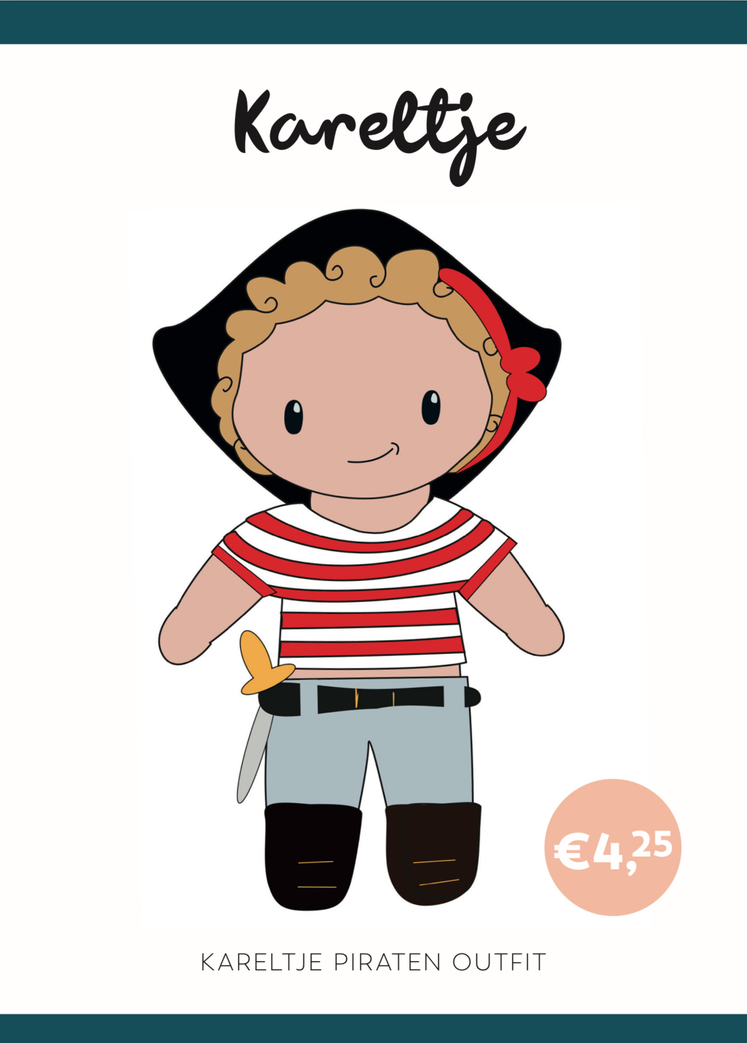 Caro's Atelier Haakpatroon Piraat outfit Kareltje (boekje)