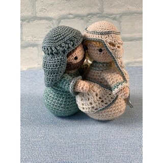 Woolytoons Haakpatroon: Jozef, Maria, Jezus & Kribbe
