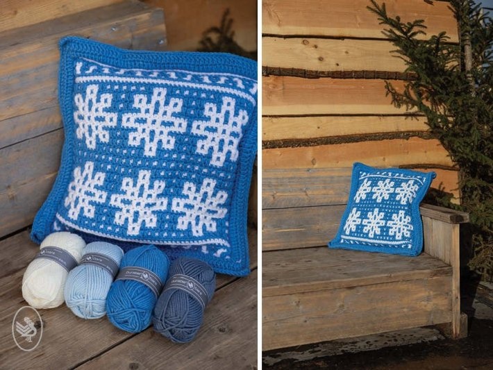 Durable Haakpatroon: Sneeuwvlok Kussen