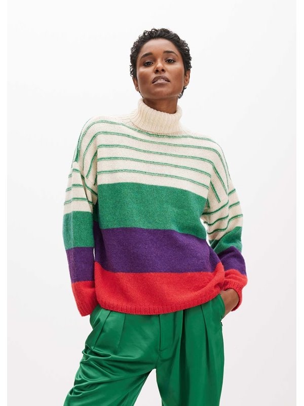 Lana Grossa Breipakket: Gestreepte Trui Ecopuno (68-39)