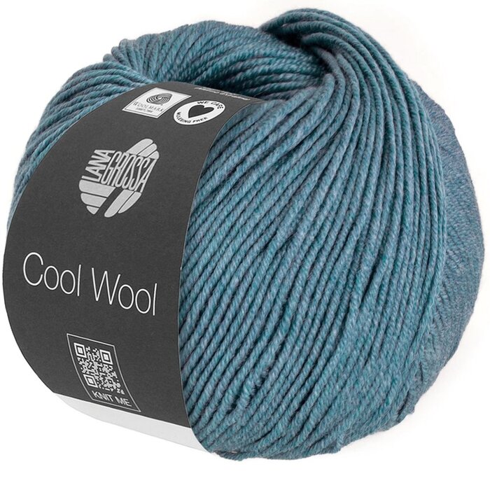 Lana Grossa Cool Wool 1433 - Gemêleerd Poeder Blauw