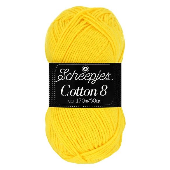 Scheepjes Cotton 8 - 551 - kanariegeel