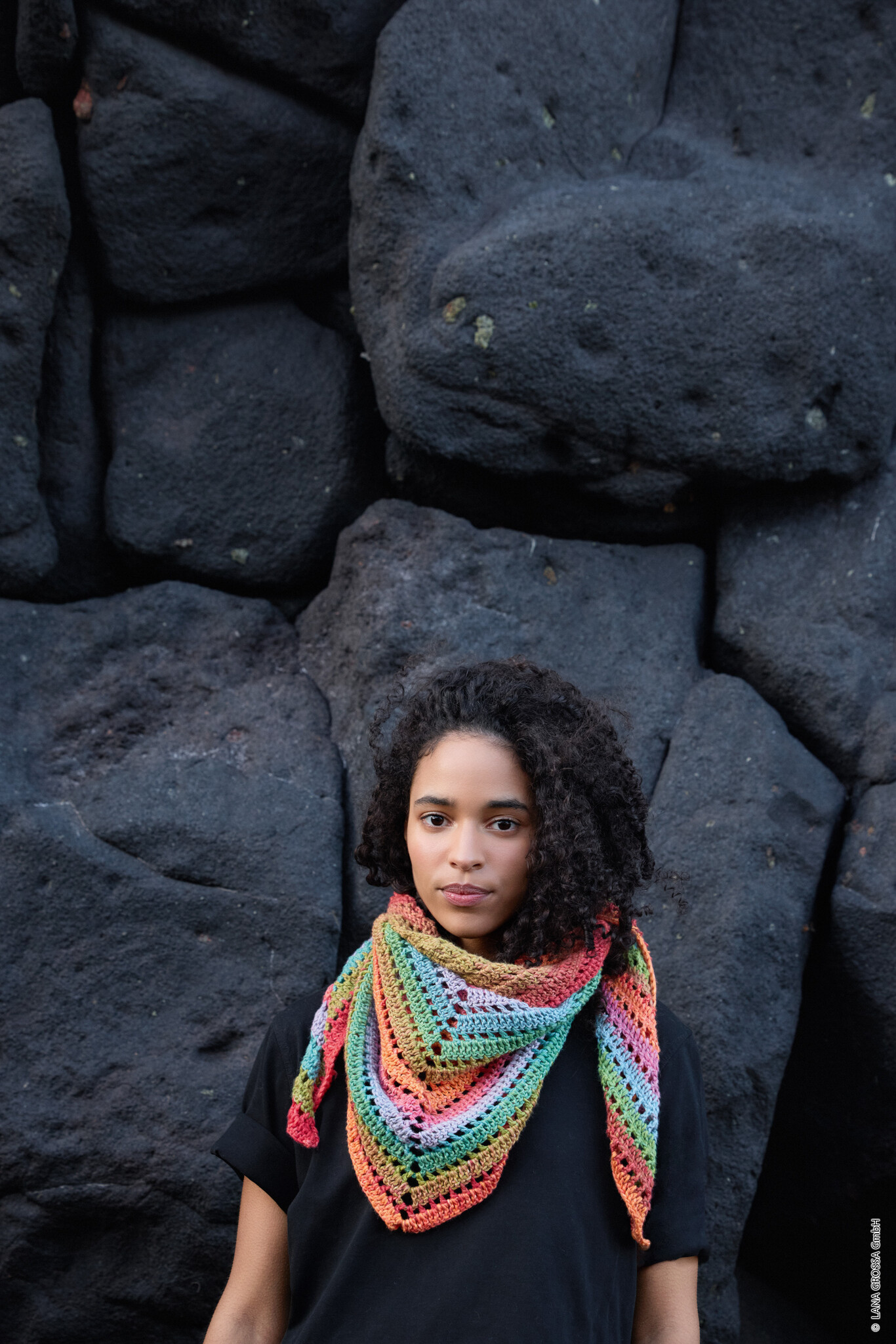 Lana Grossa Haakpakket: Gehaakte Stola Cotonella (G15-23)