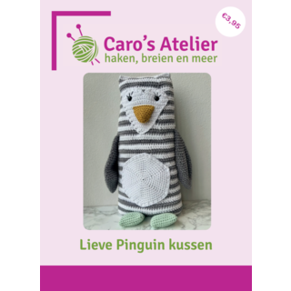 Caro's Atelier Haakpatroon Lieve Pinguin Kussen (digitaal)