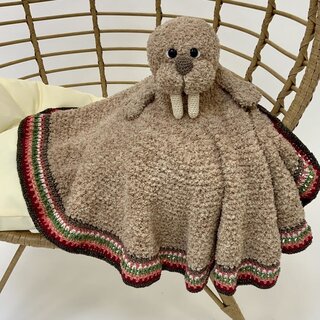 Woolytoons Haakpatroon: Knuffeldeken Walrus